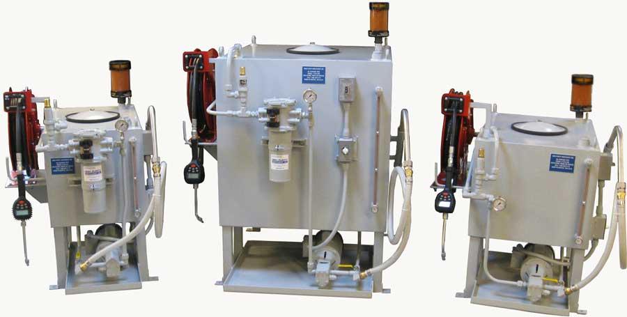 Dispensing Systems for oil, ATF, coolants, & other common industrial fluid applications.